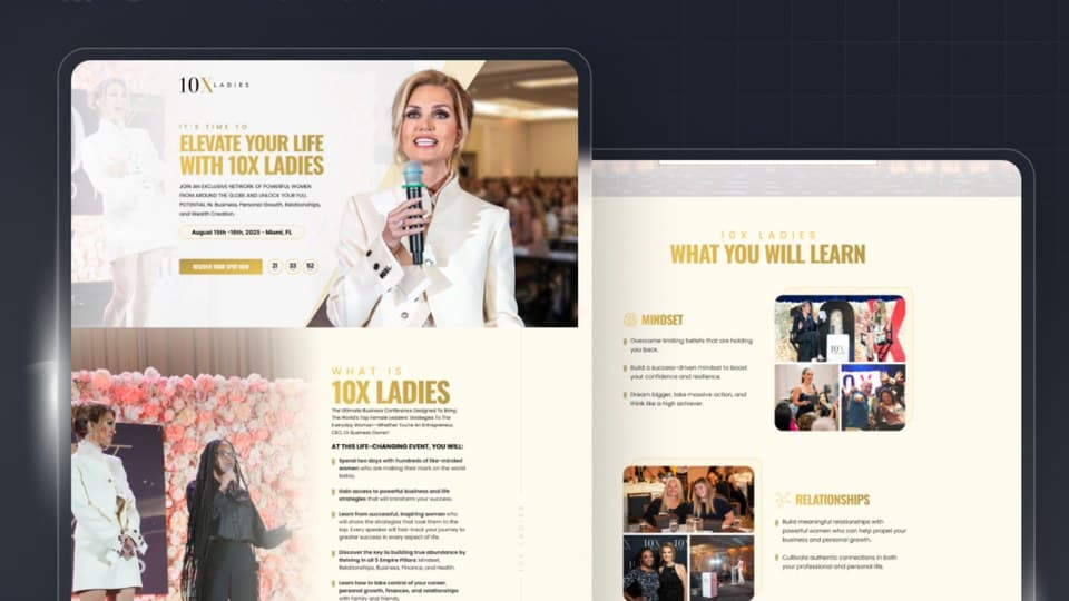 10X Ladies coaching funnel