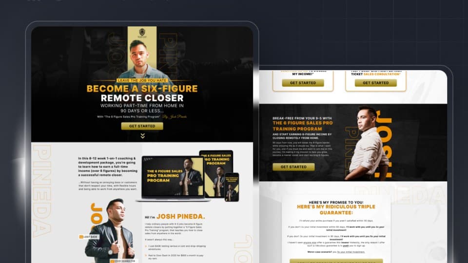 Josh Pineda coaching website